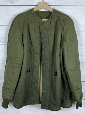 VTG 1964 USAF Military Issue Coat Liner, Wool Lined, Size Small Long